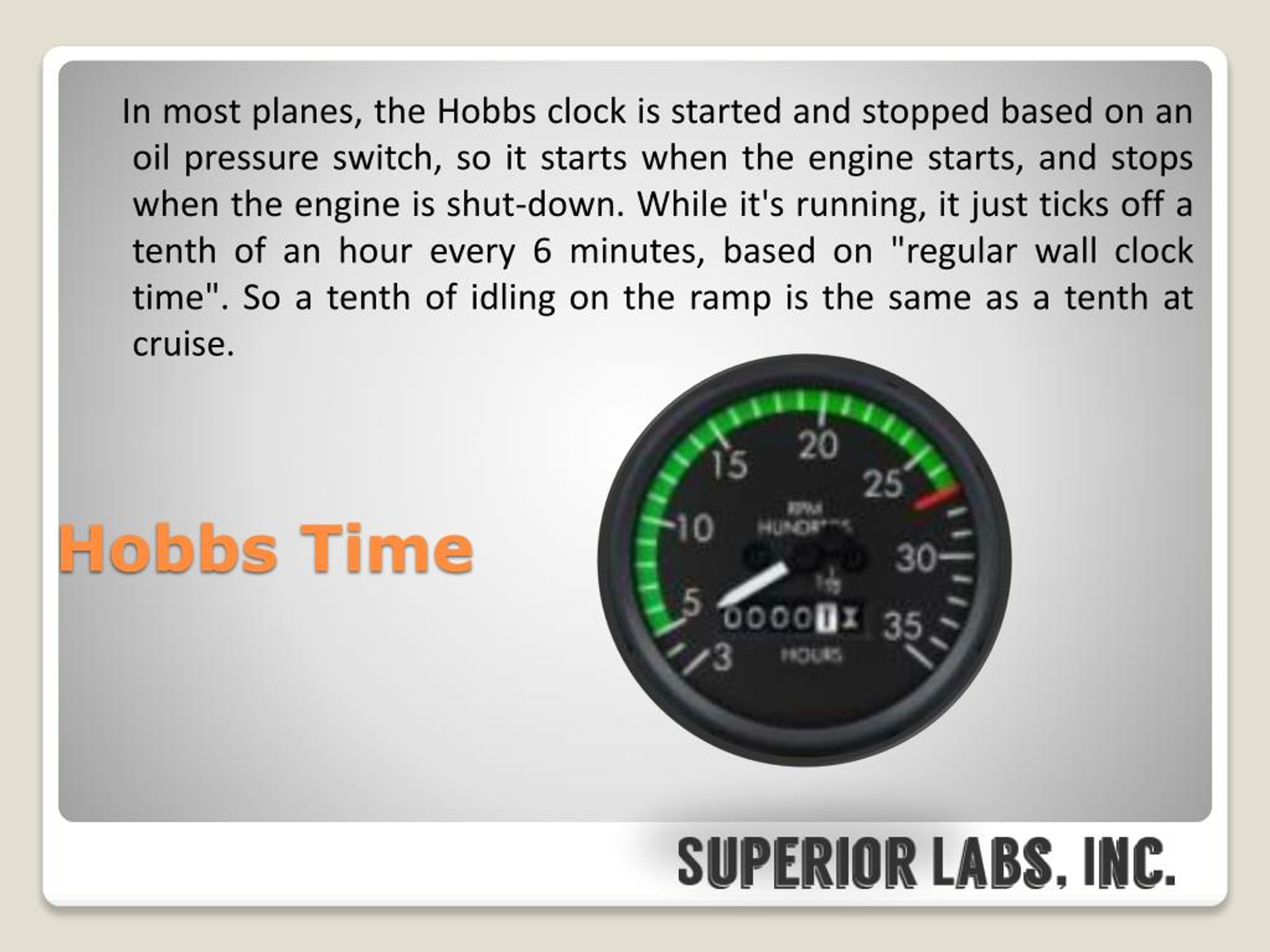 PPT Hobbs Time Versus Tach Time How They Are Different PowerPoint 