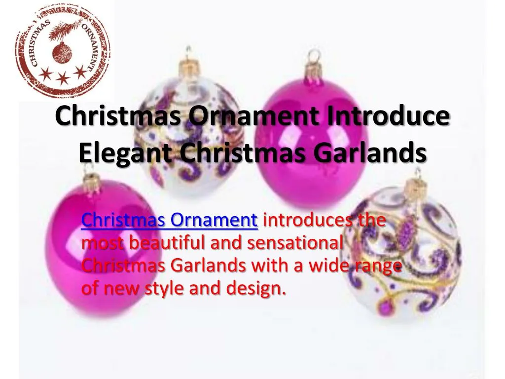 christmas ornament introduce elegant christmas garlands n.