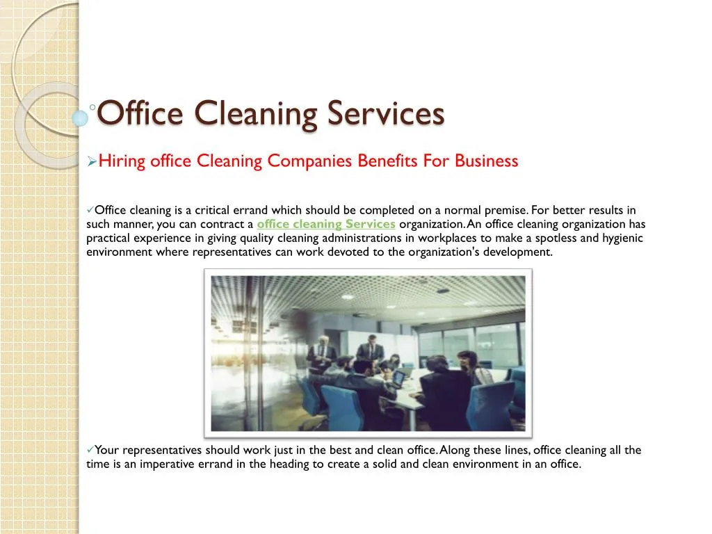 office cleaning services n.