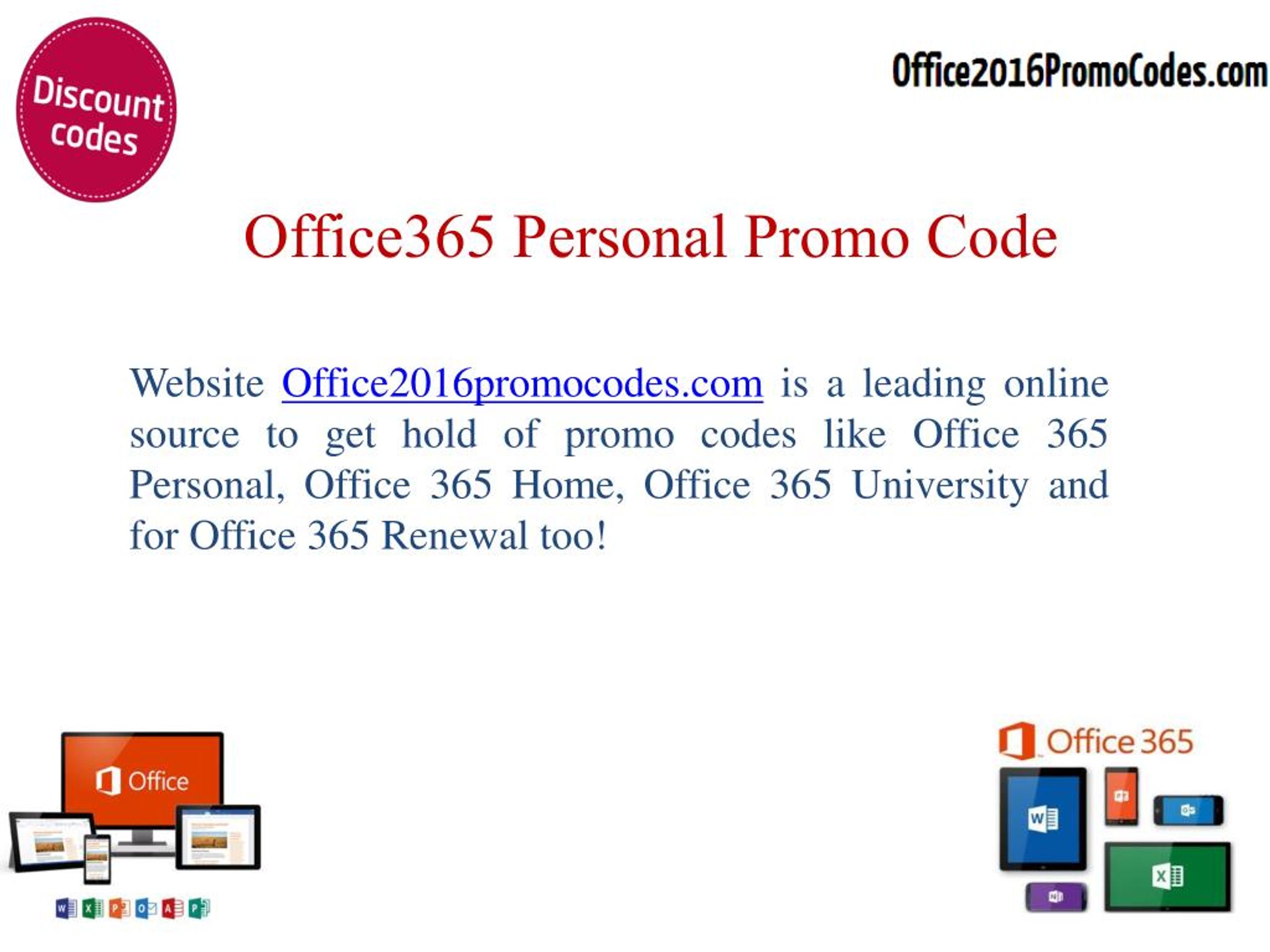 PPT - Leading online source of Office 365 personal promo code PowerPoint  Presentation - ID:7437911