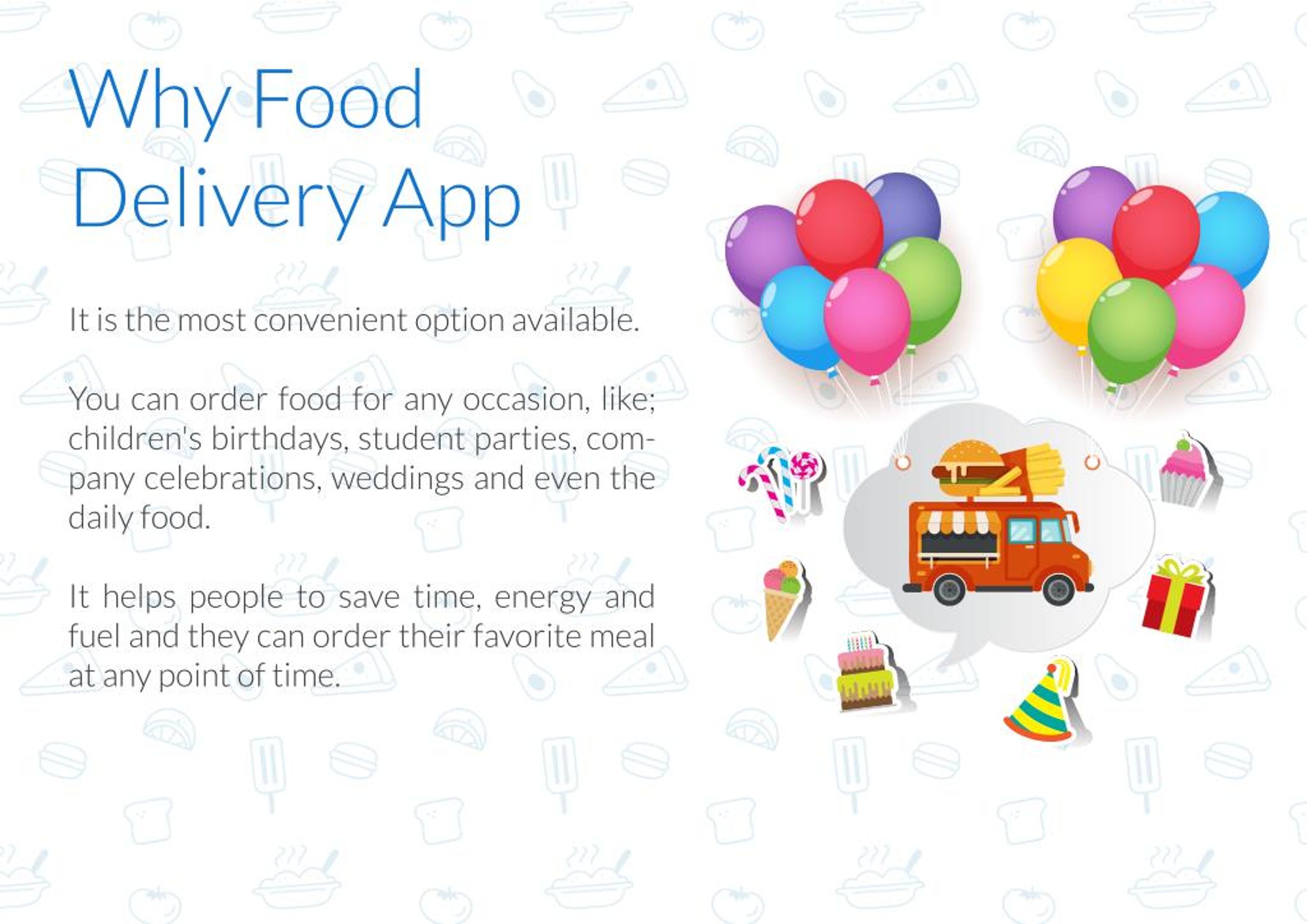 presentation on food delivery app