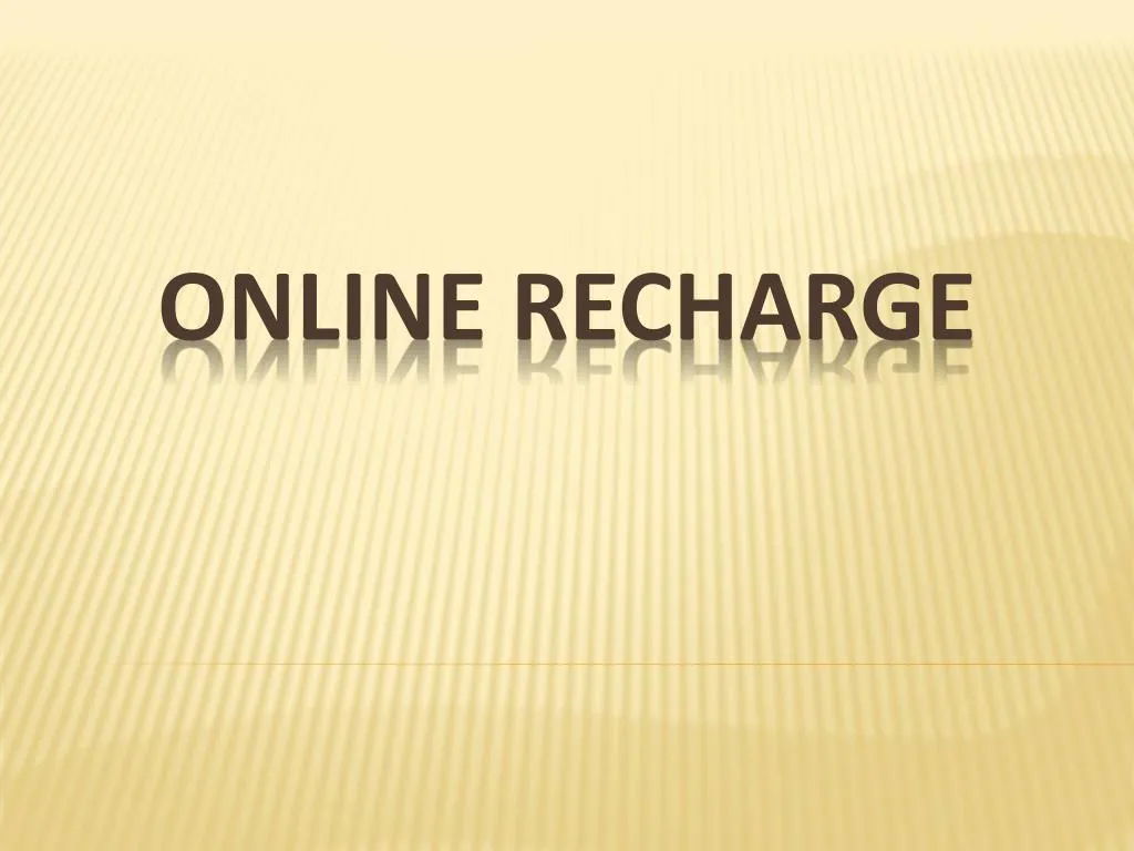 online recharge n.
