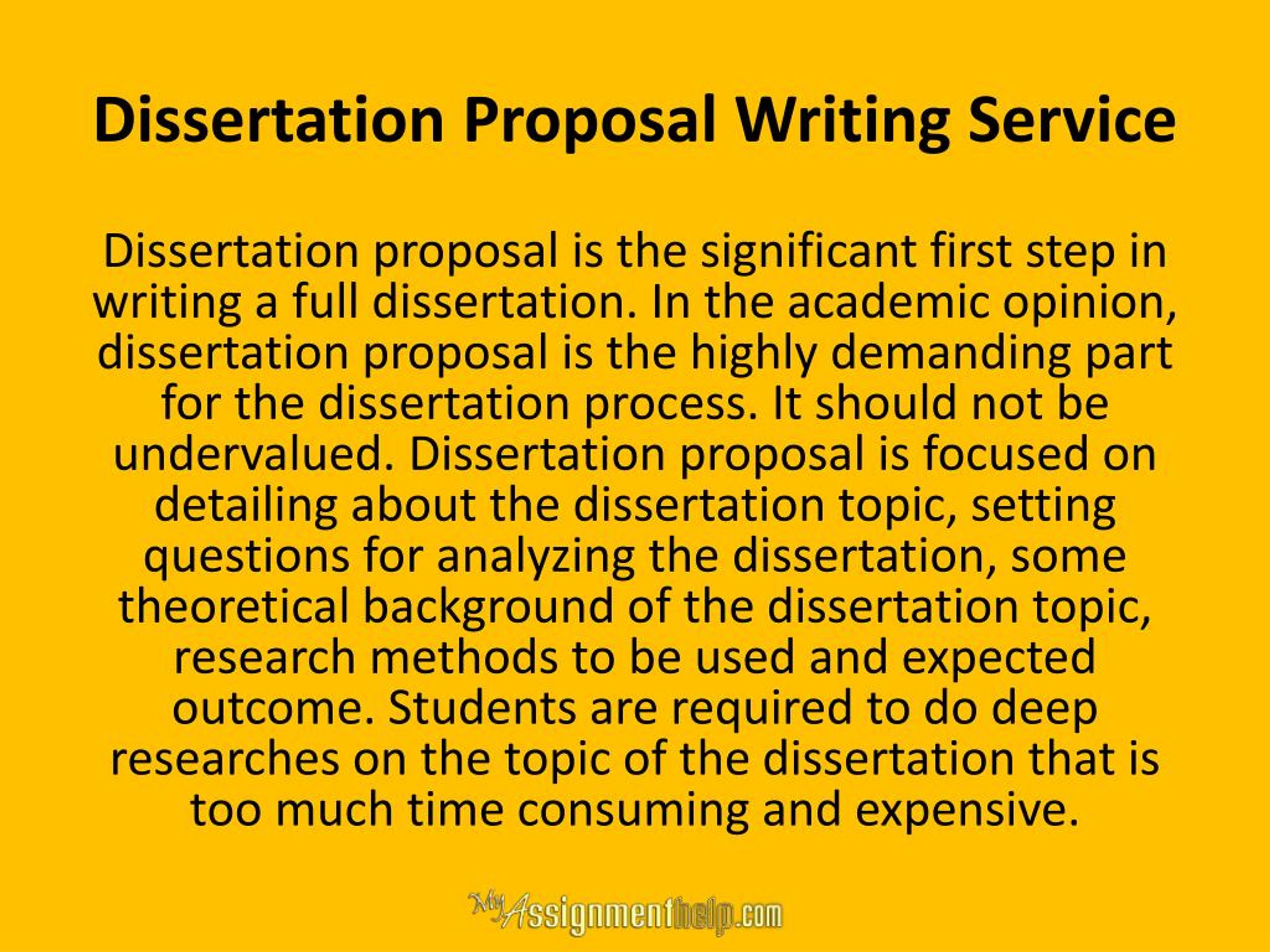 Dissertation proposal writing