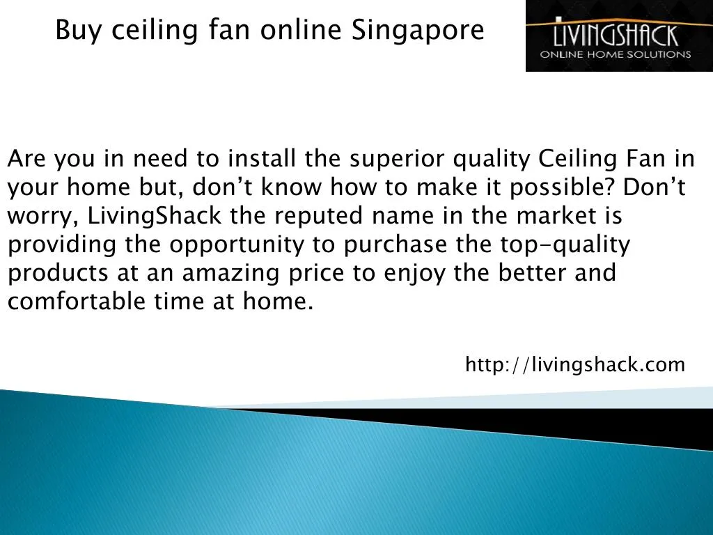 Ppt Buy Ceiling Fan Online Singapore Powerpoint Presentation