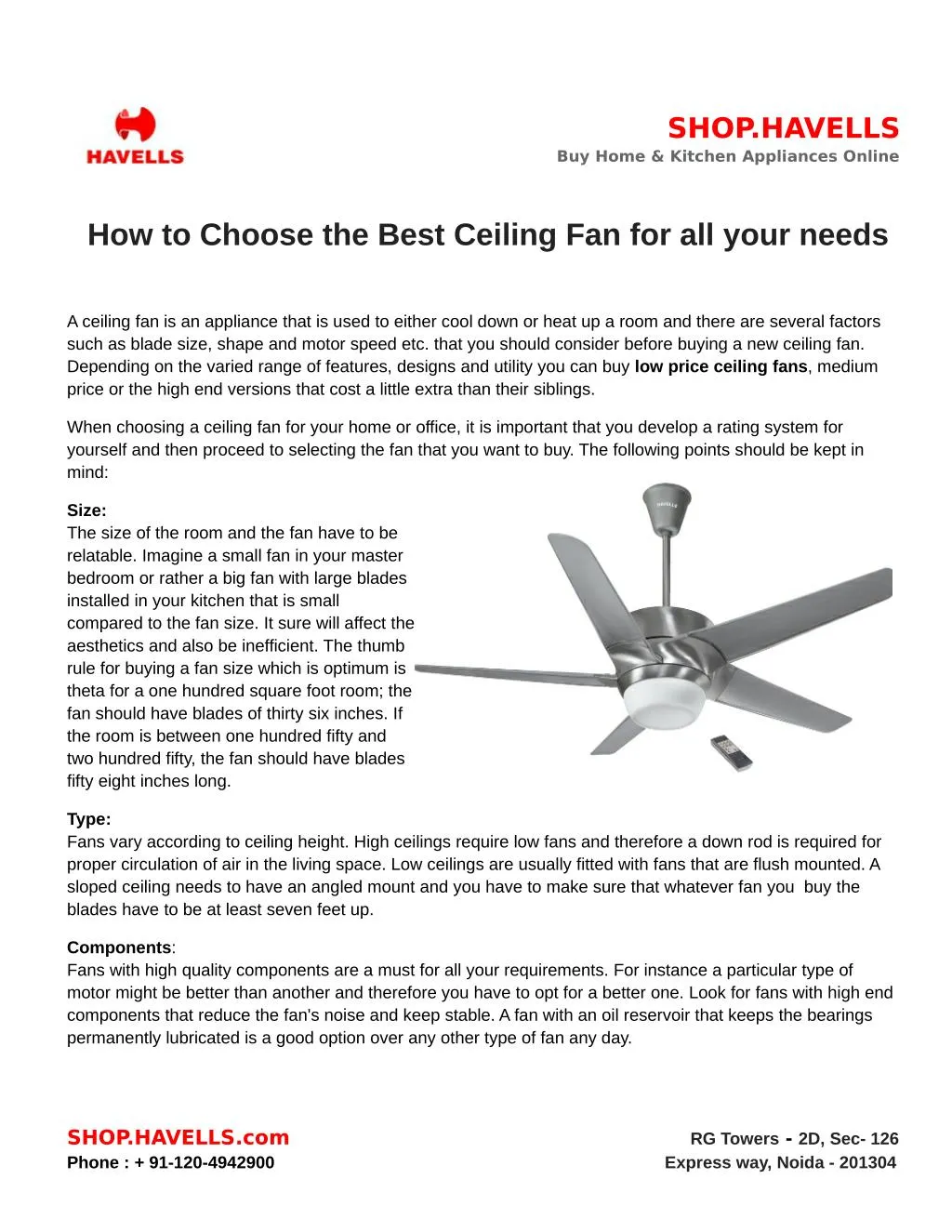 Ppt How To Choose The Best Ceiling Fan For All Your Needs