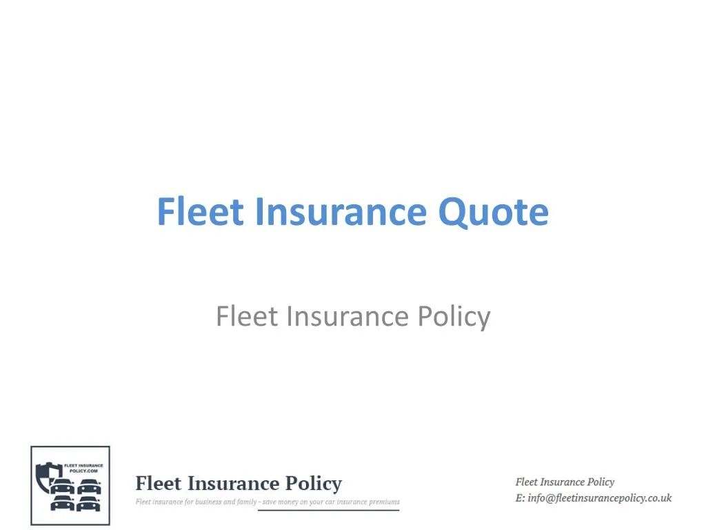 fleet insurance quote n.