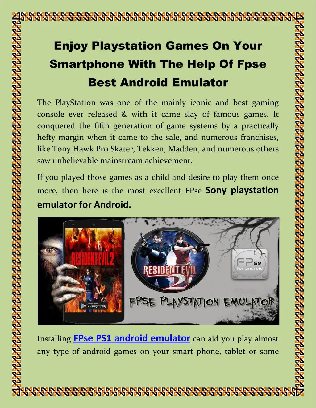 fpse for android devices psx emulator android