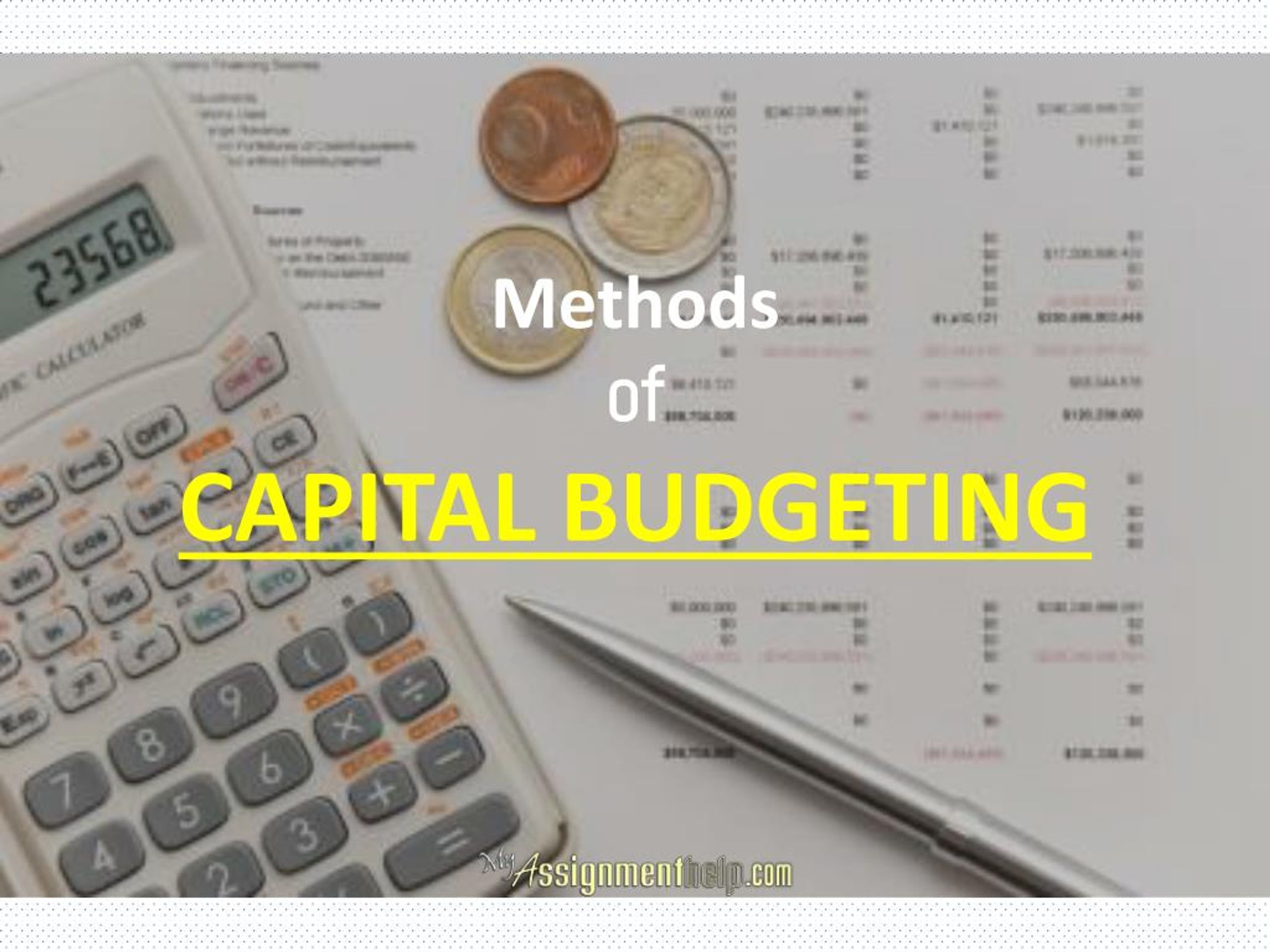 assignment on capital budgeting