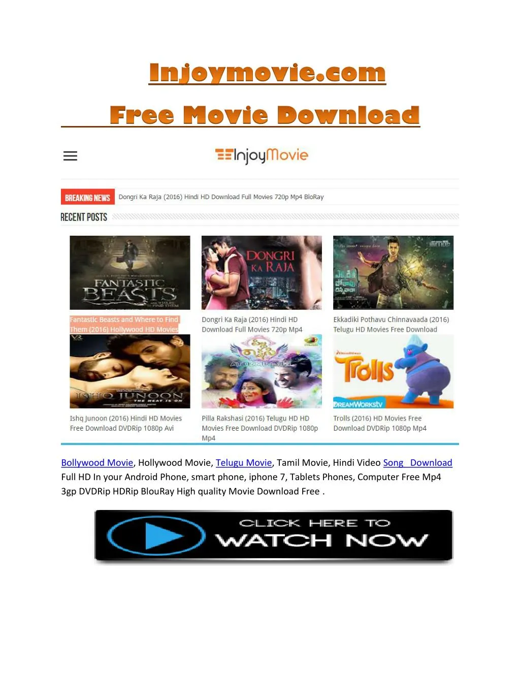 latest telugu movies download sites for free