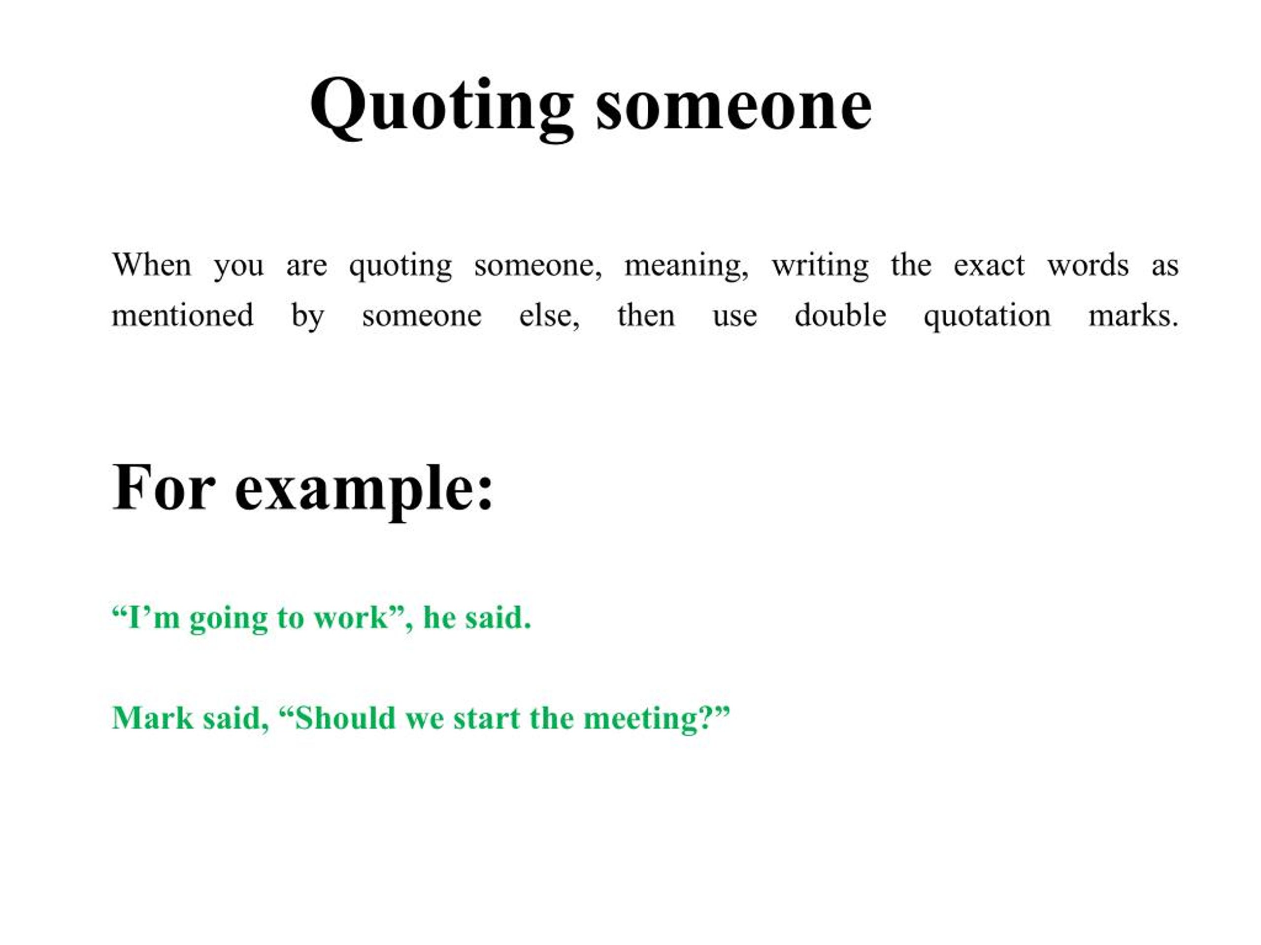 PPT - How to use quotation marks in English Writing? PowerPoint ...