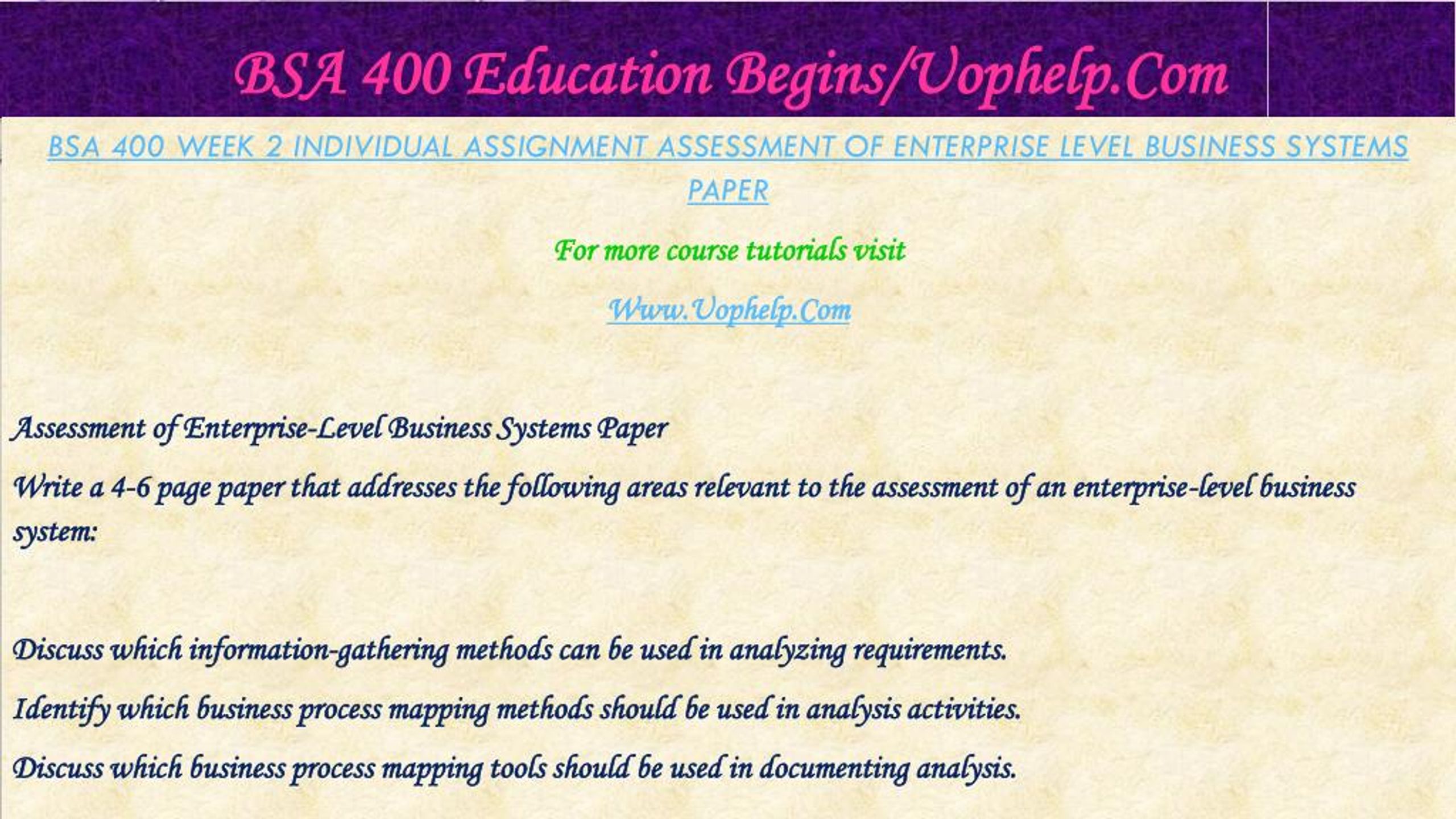 PPT - BSA 400 Education Begins/uophelp.com PowerPoint Presentation ...