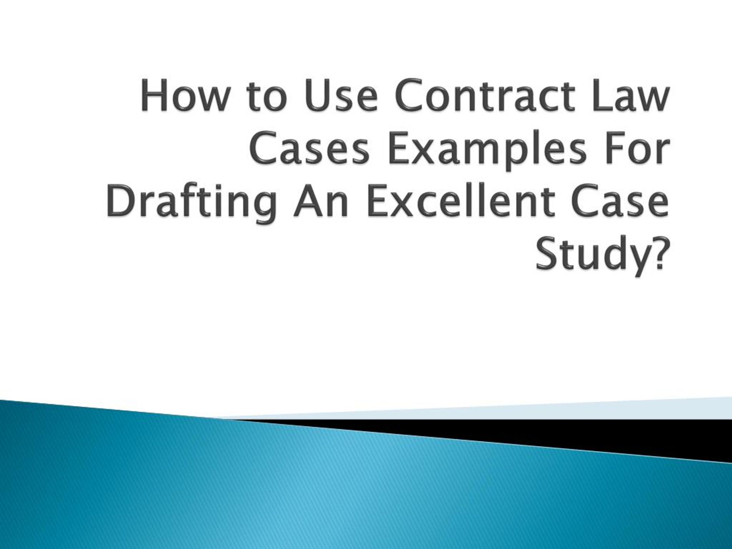 law of contract case study and solution