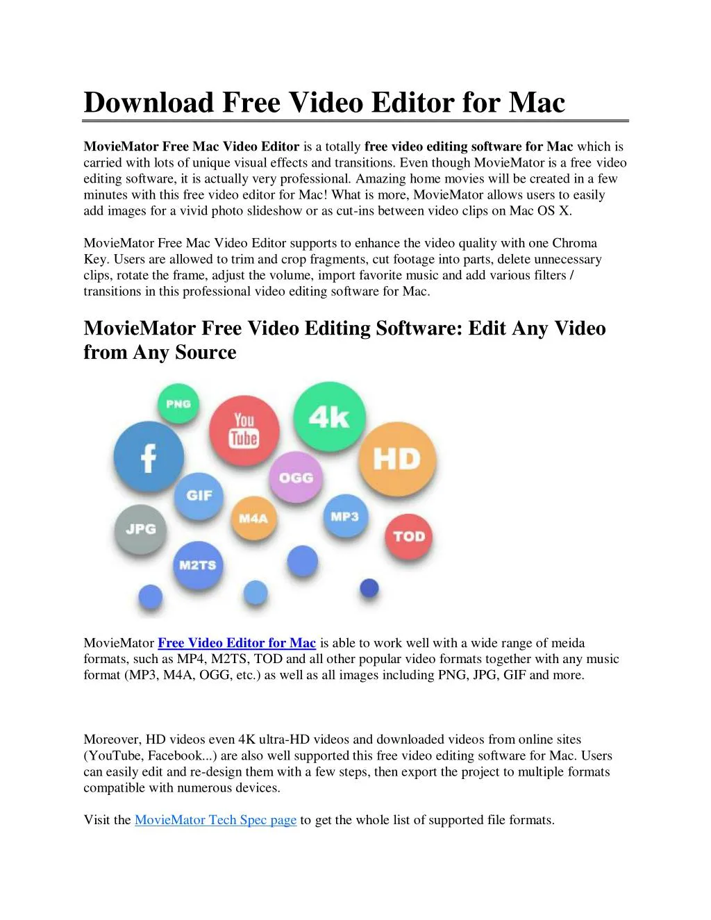 free mp4 video editor for mac