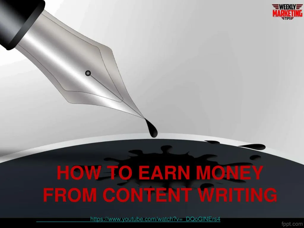 how to earn money from content writing n.
