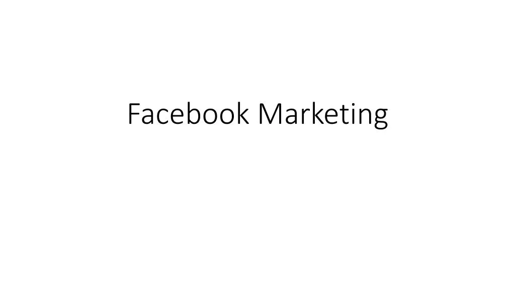 facebook marketing n.