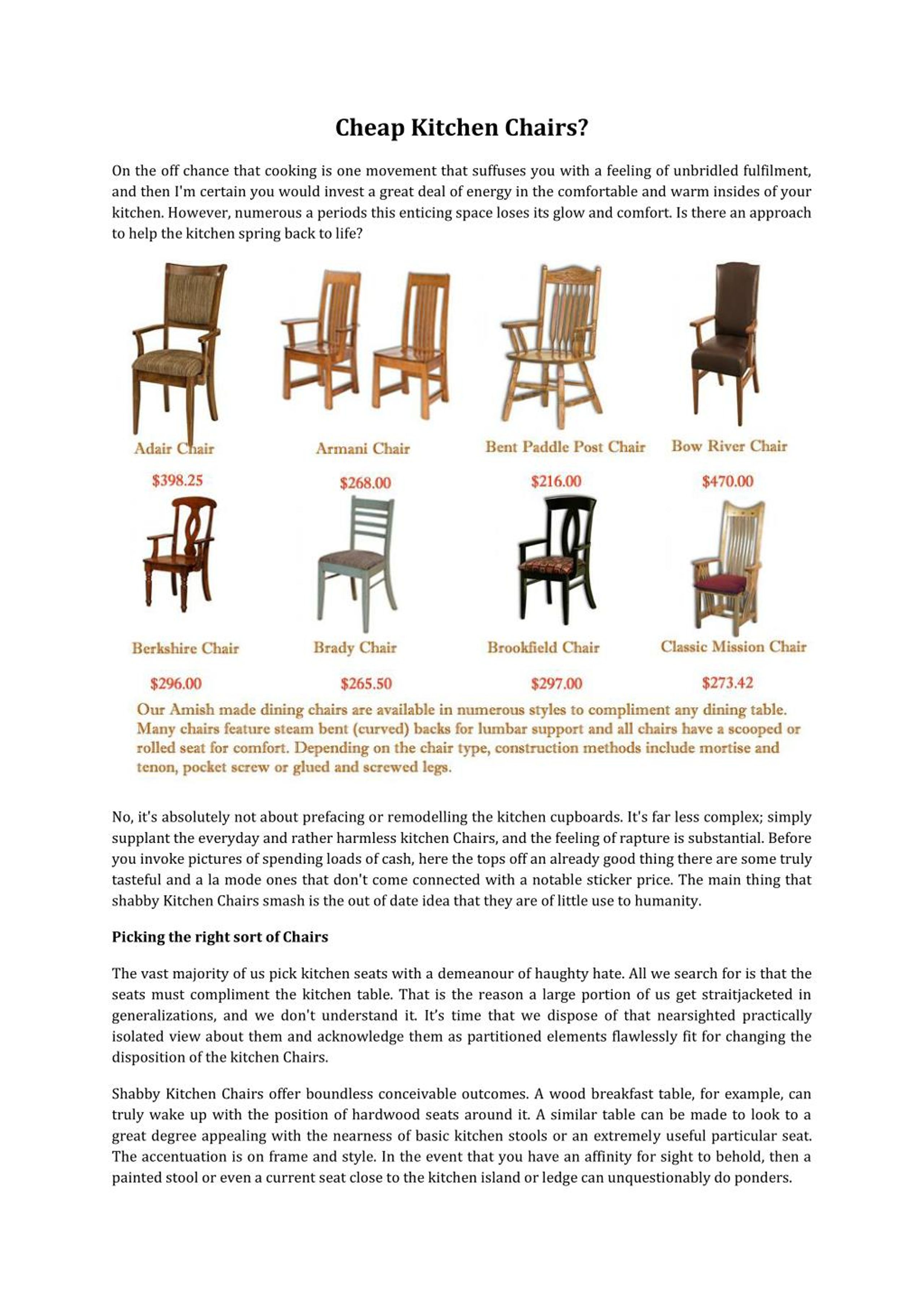 ppt  cheap kitchen chairs powerpoint presentation free