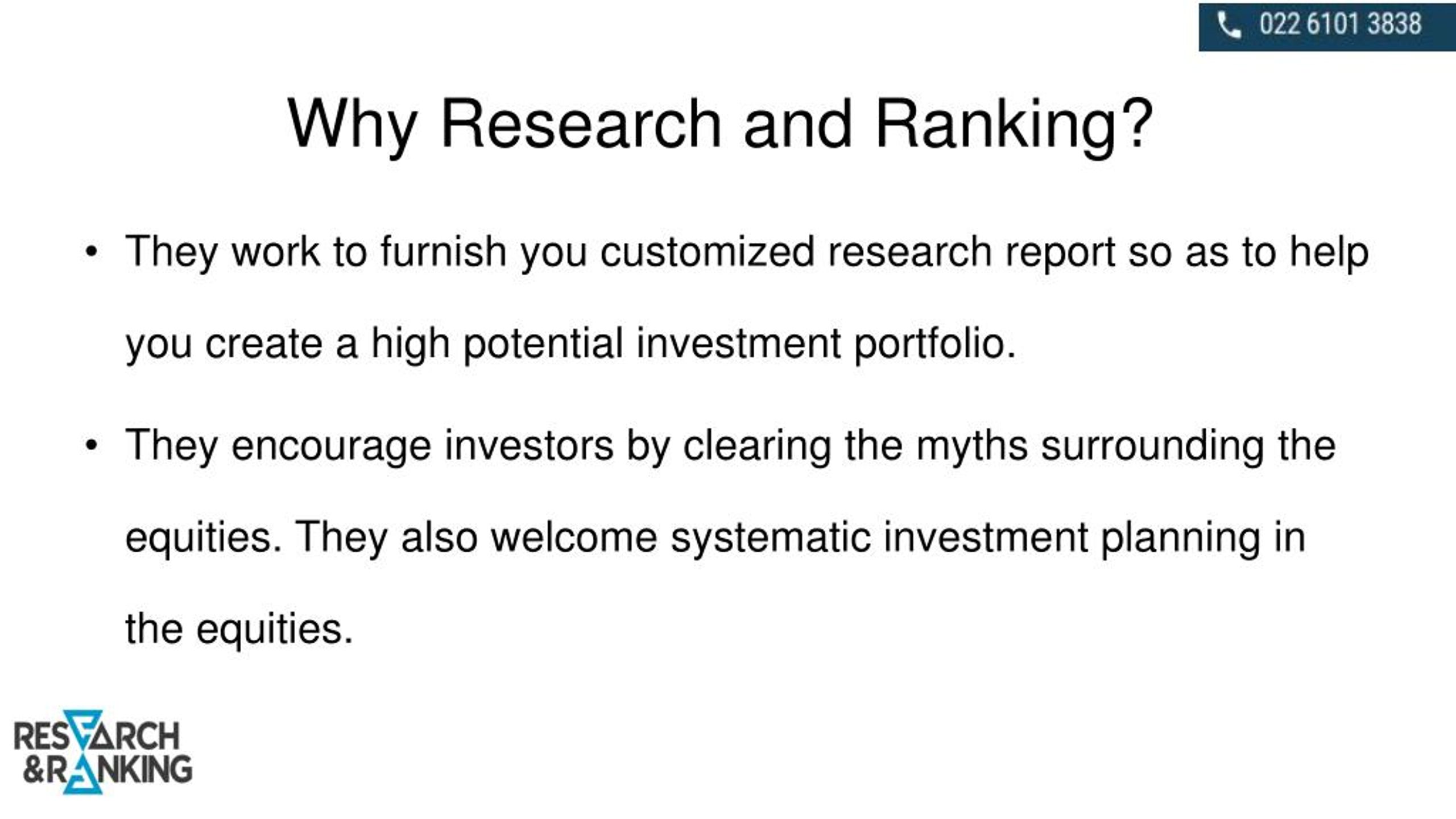 how is research and ranking
