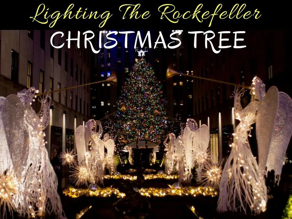 lighting the rockefeller christmas tree n.