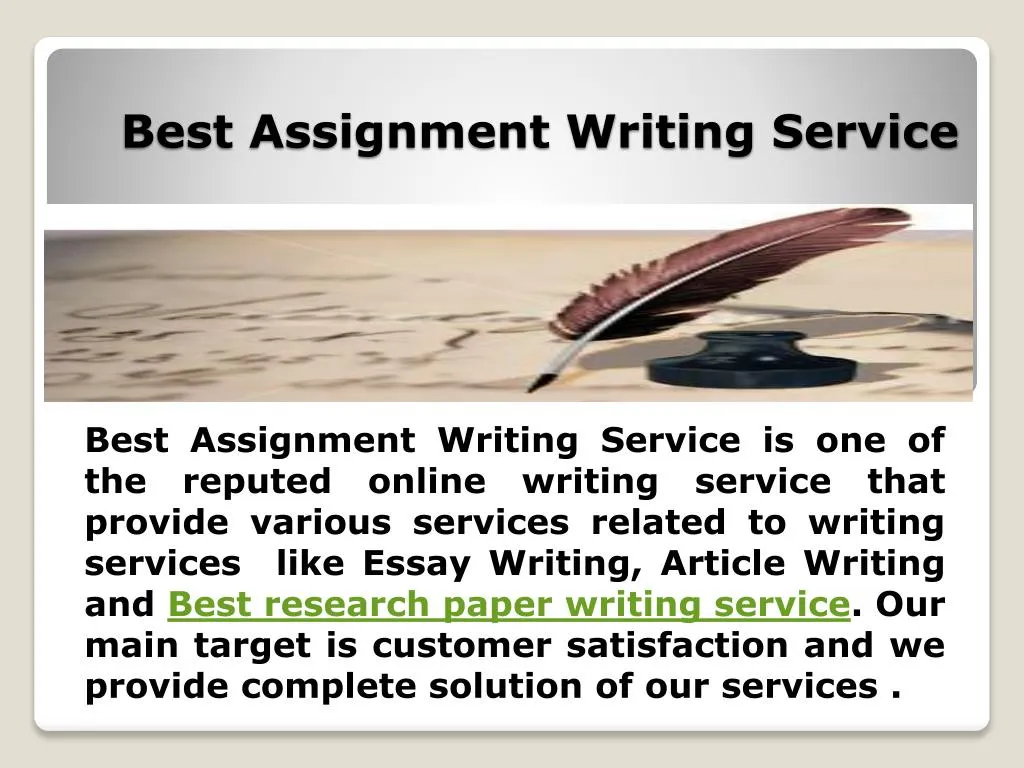 best assignment writing service n.