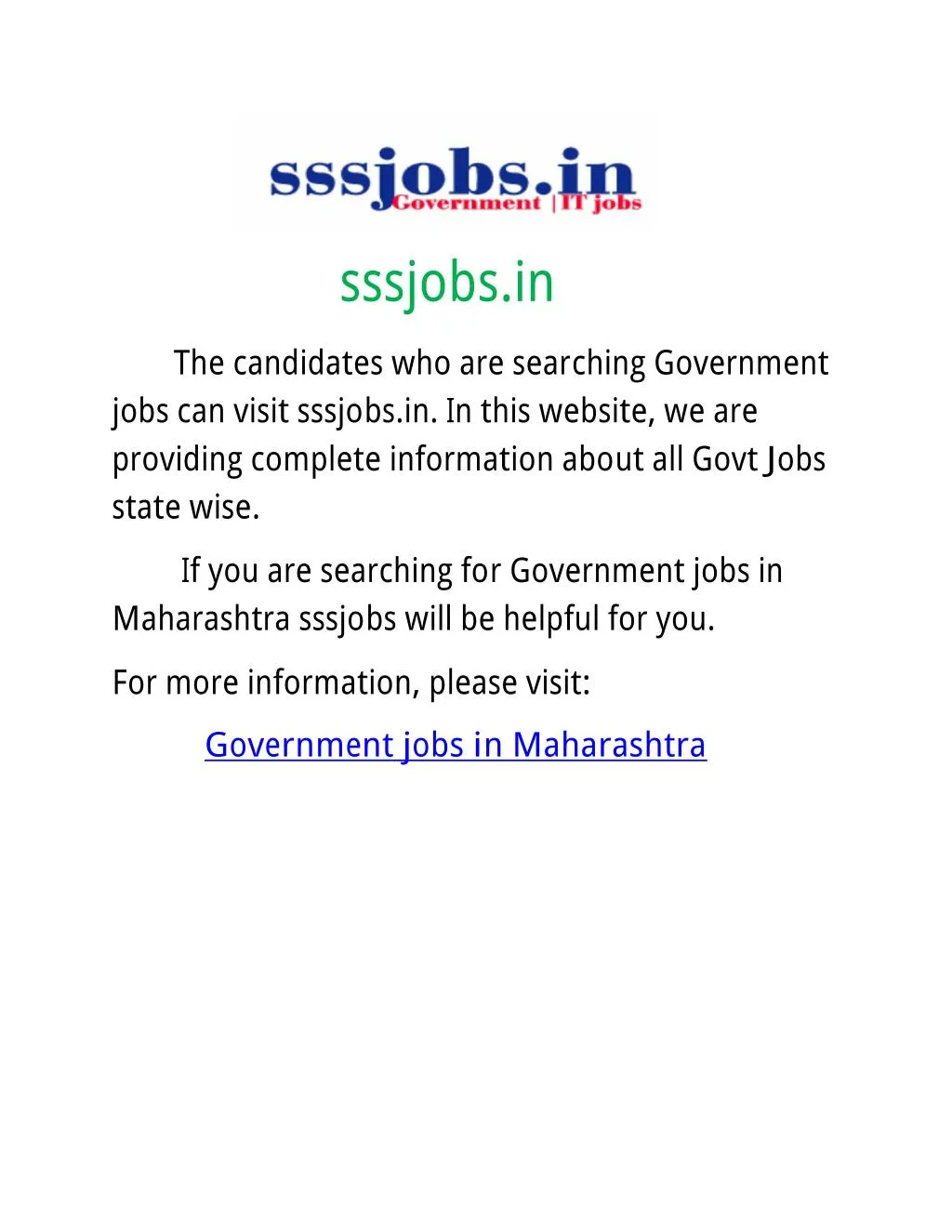 PPT Government Jobs in Maharashtra PowerPoint Presentation, free