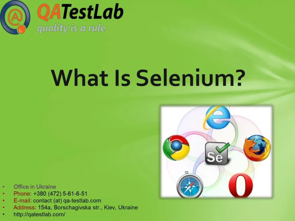 PPT - What Is Selenium? PowerPoint Presentation, Free Download - ID:7454373