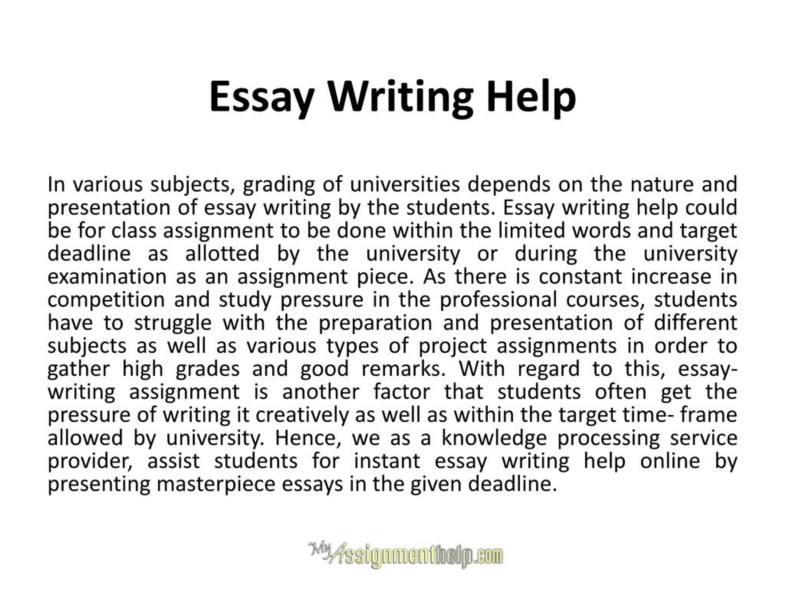 i need help with essay writing