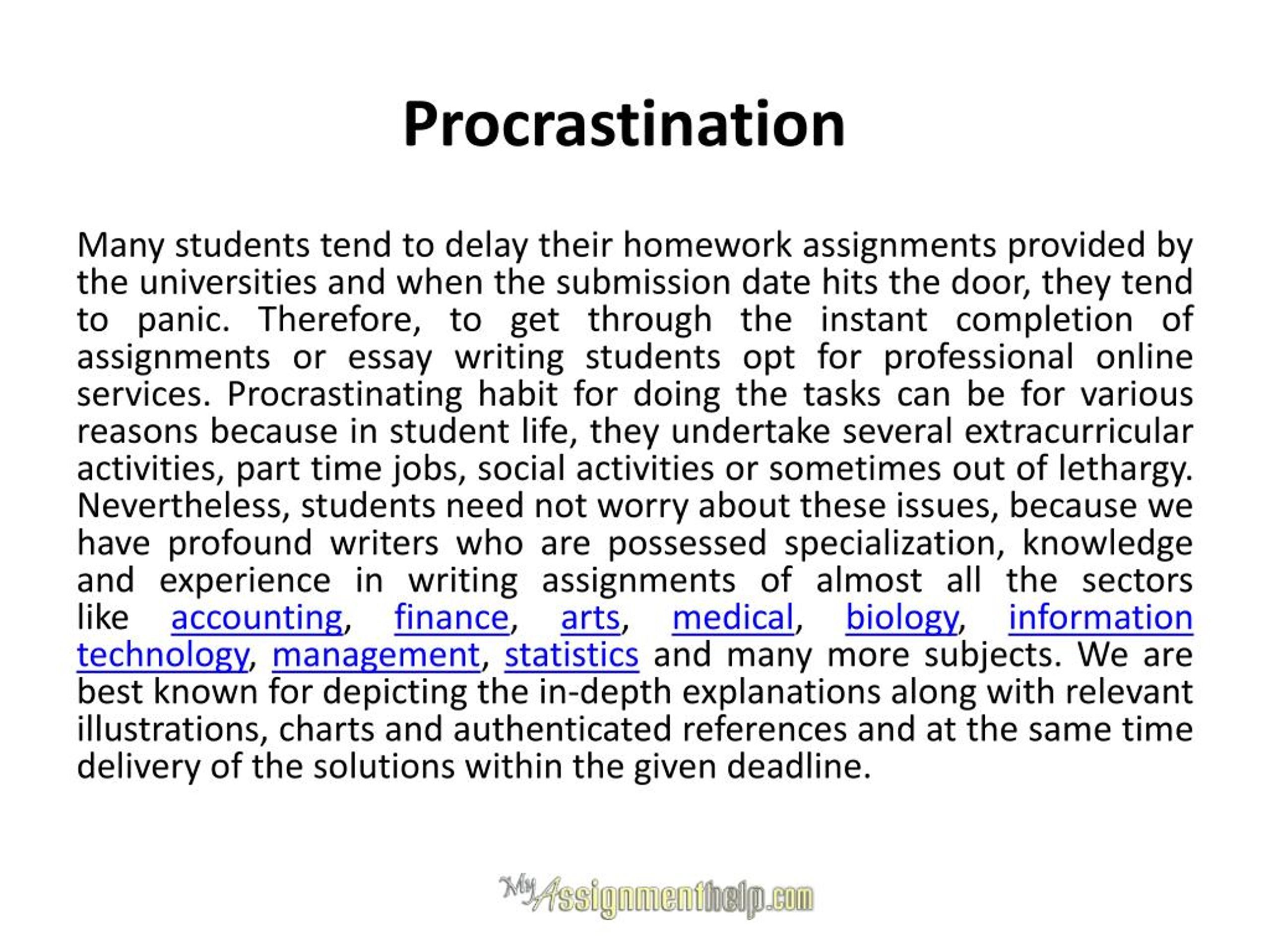 procrastination research paper conclusion