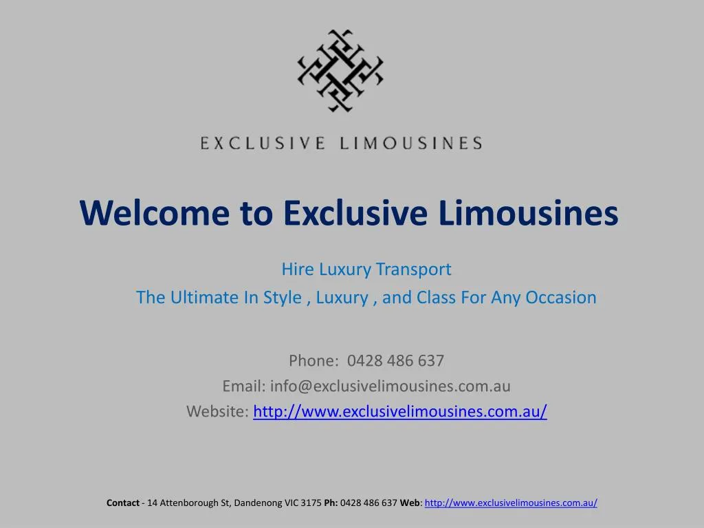 welcome to exclusive limousines n.