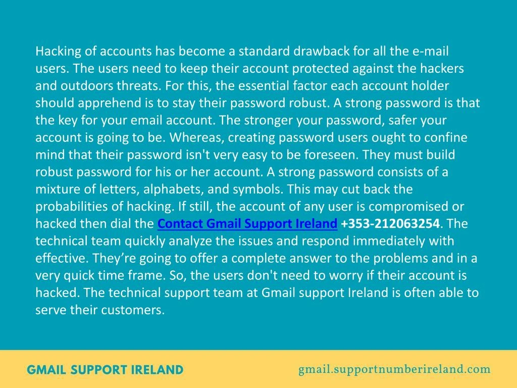 Ppt contact gmail support ireland for all the issues related to