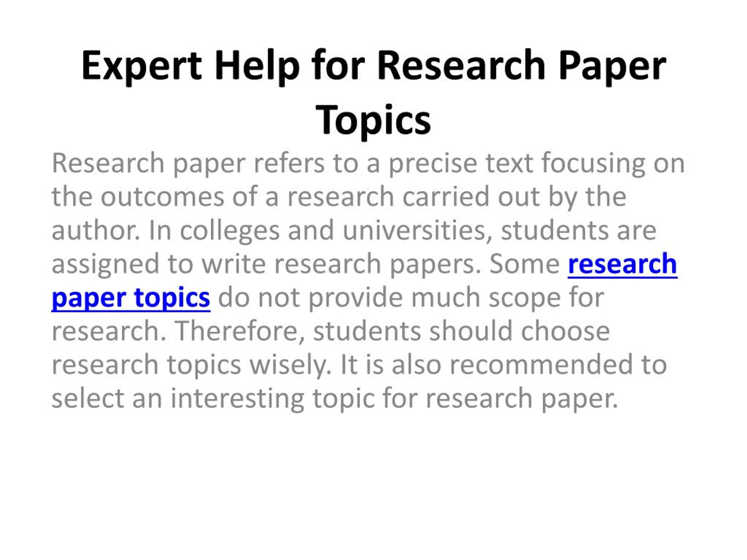 research paper topics ideas for college students