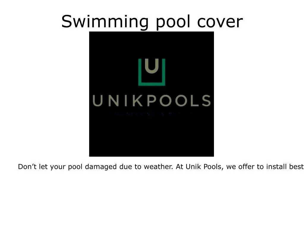 swimming pool cover n.