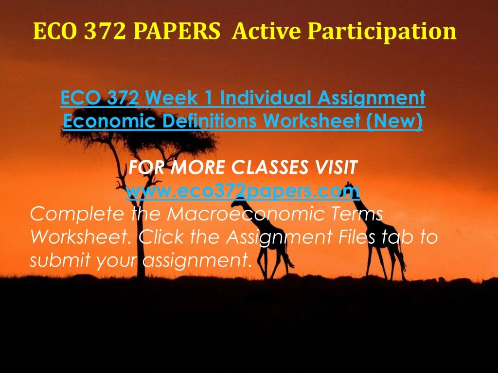eco 372 team paper Eco 372 team paper by prof international trade and finance speech principles of macroeconomics eco 372 (3 pages | 1405 words) foreign exchange rates. eco 372 team paper Eco 372 team paper by prof international trade and finance speech principles of macroeconomics eco 372 (3 pages | 1405 words) foreign exchange rates.