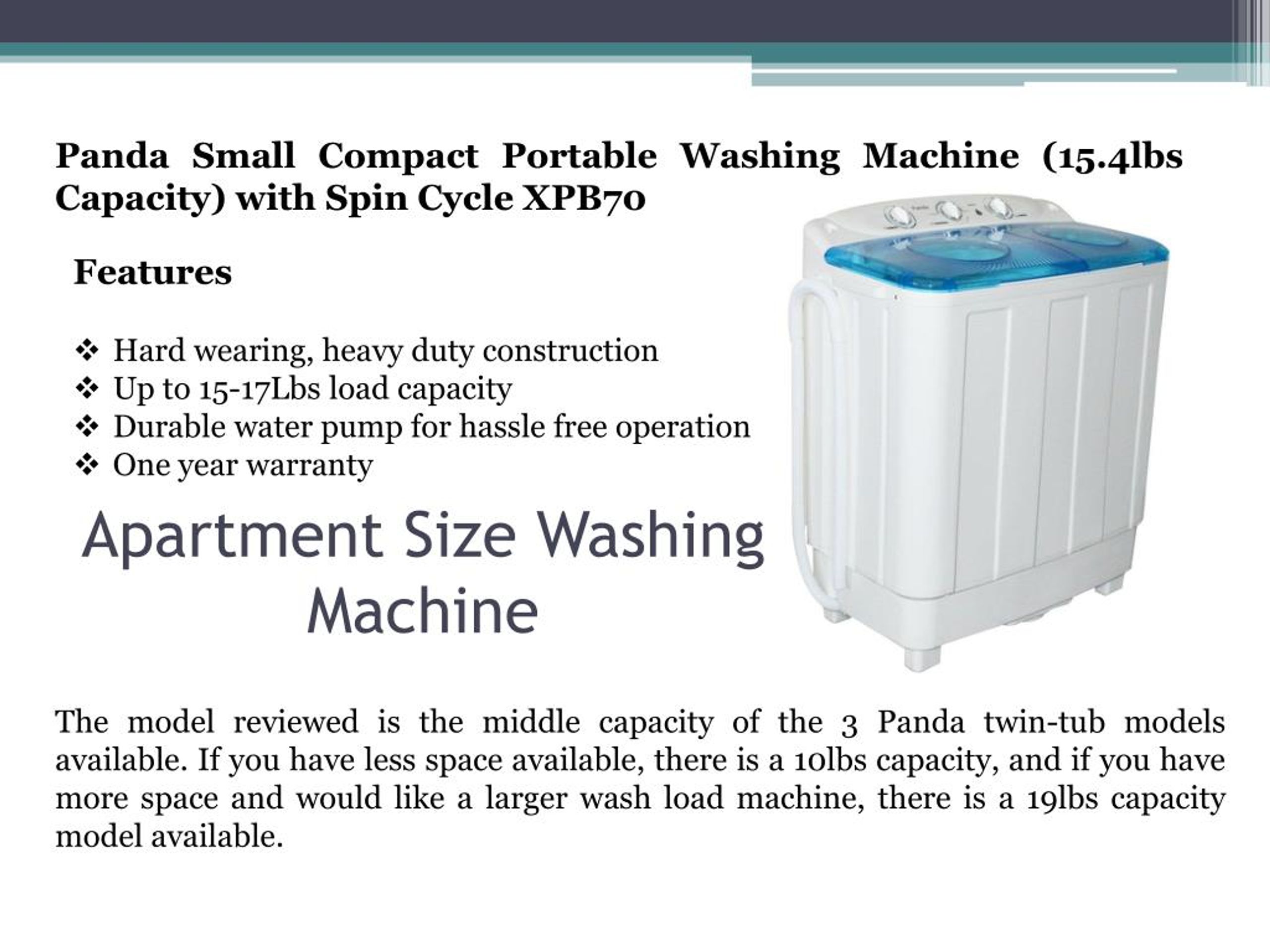 Apartment Size Washing Machine L 