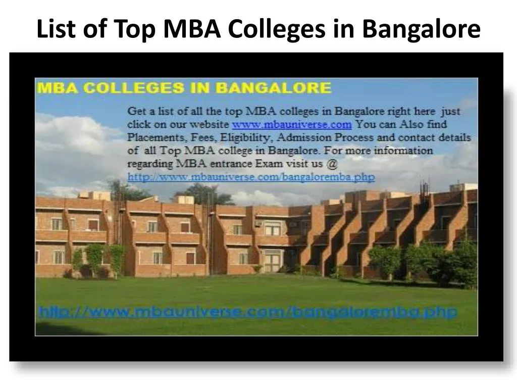 PPT - List of best MBA colleges in Bangalore PowerPoint Presentation ...