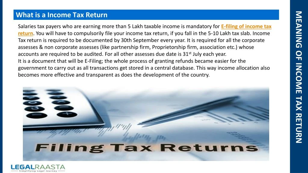 PPT File Income Return Online For Free LegalRaasta TaxRaahi 