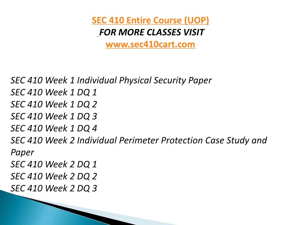 sec 410 perimeter protection case study Security design and the community context 3 four case studies penetration of the perimeter leads only to further defense systems that must be overcome to. sec 410 perimeter protection case study Security design and the community context 3 four case studies penetration of the perimeter leads only to further defense systems that must be overcome to.