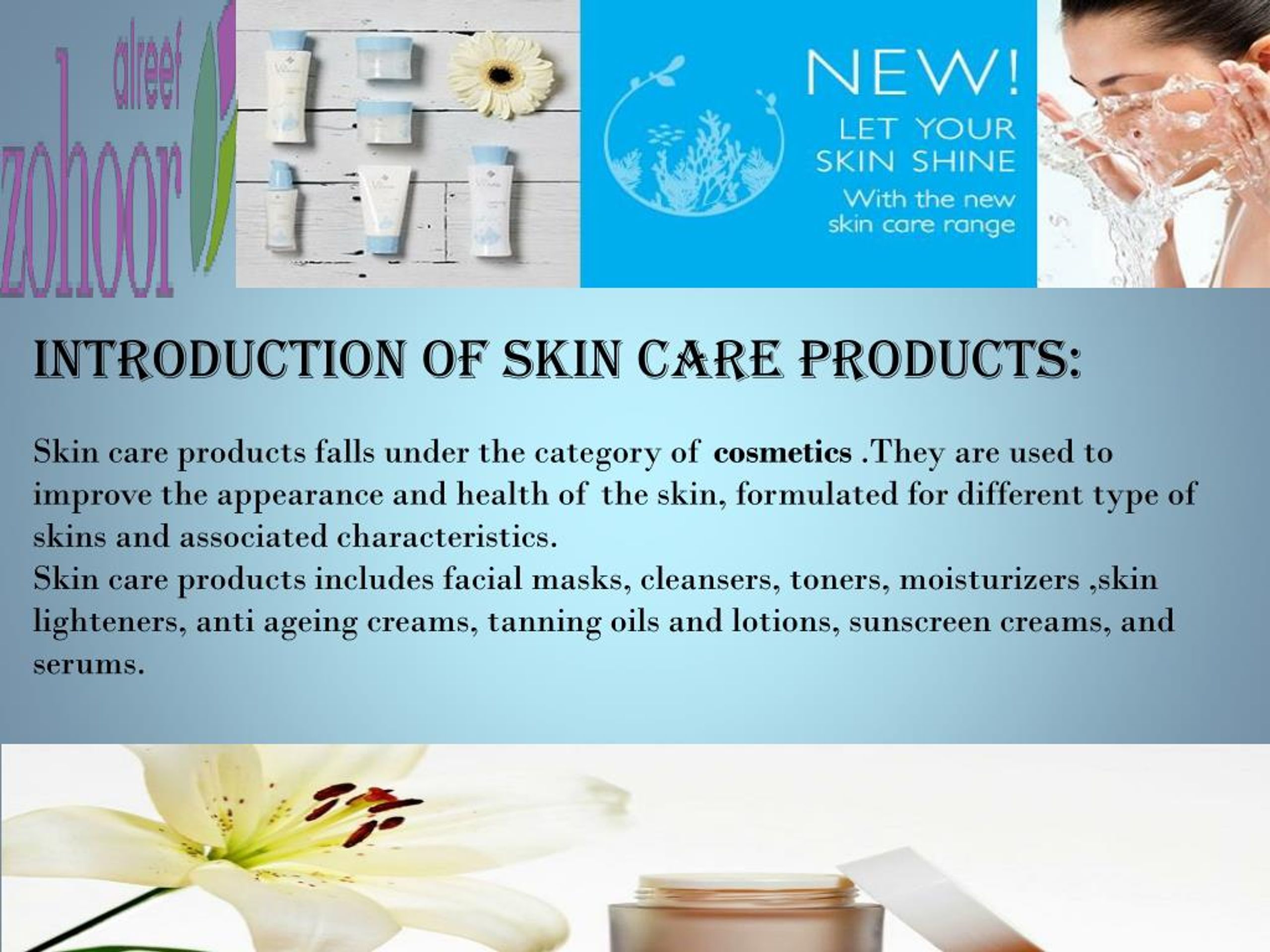 thesis about skin care products