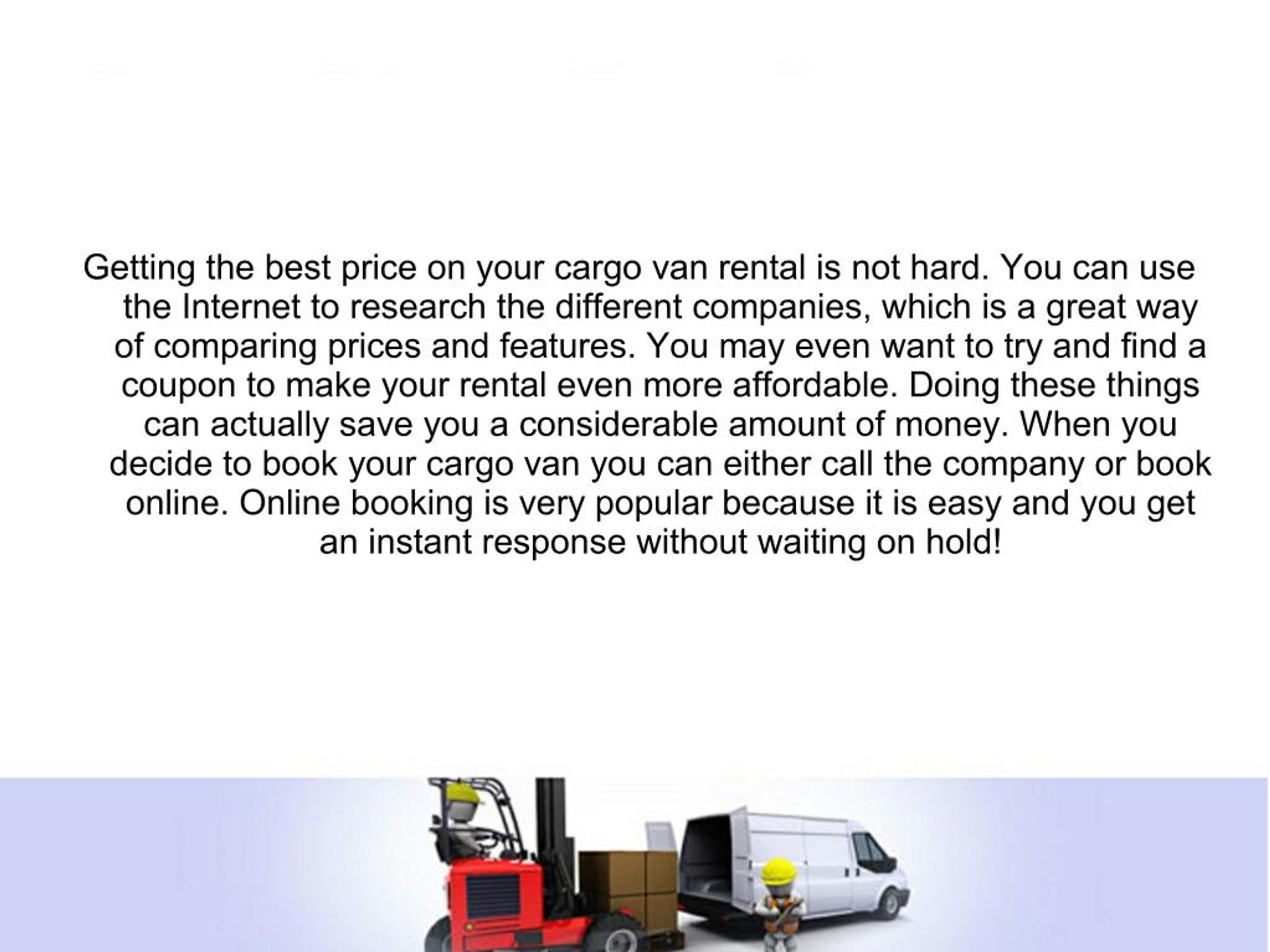 PPT OneWay Cargo Van Rentals PowerPoint Presentation, free download
