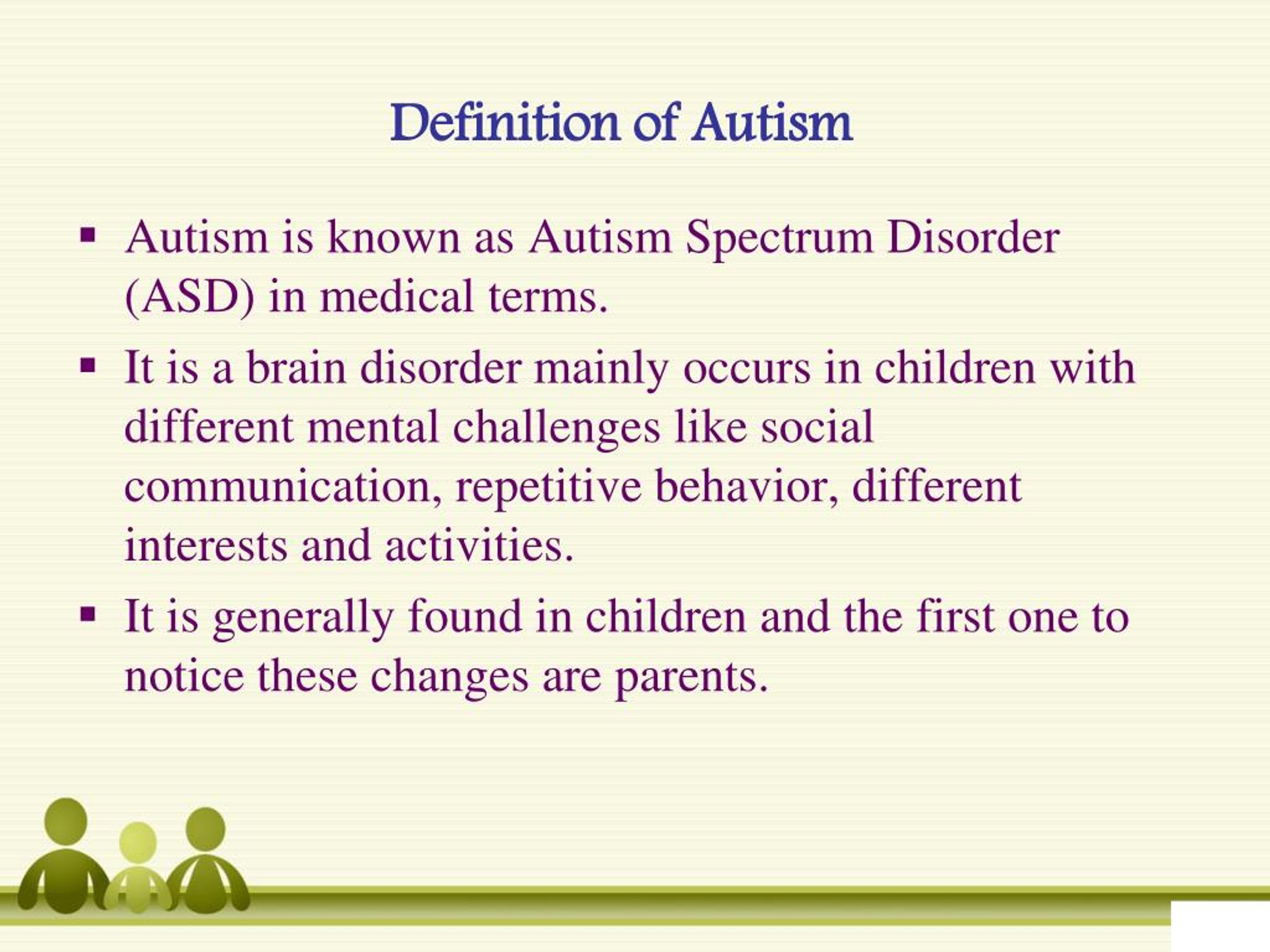 PPT - What are the diagnosis, symptoms of autism spectrum disorder ...