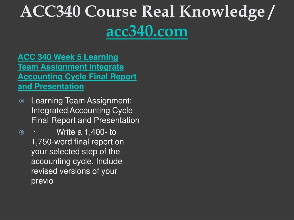 integrated accounting cycle final report integrated accounting cycle final report