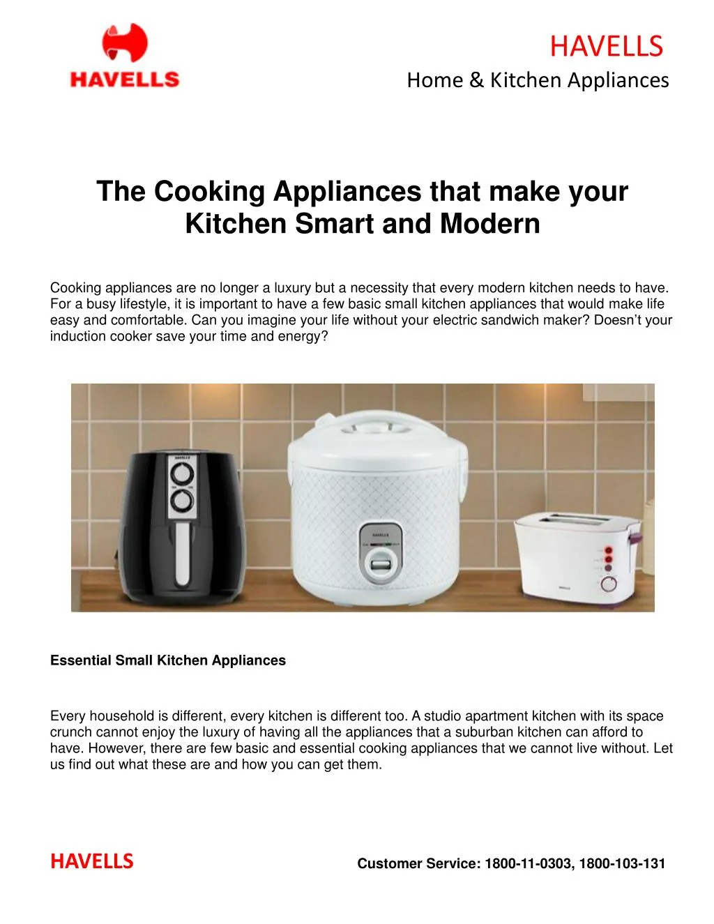 essay on modern appliances