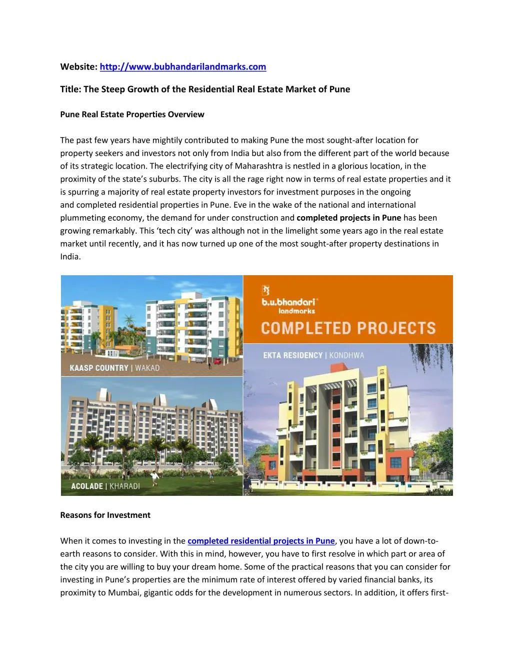 PPT Buy 2 & 3 BHK Residential Apartments Baner Pune BU Bhandari