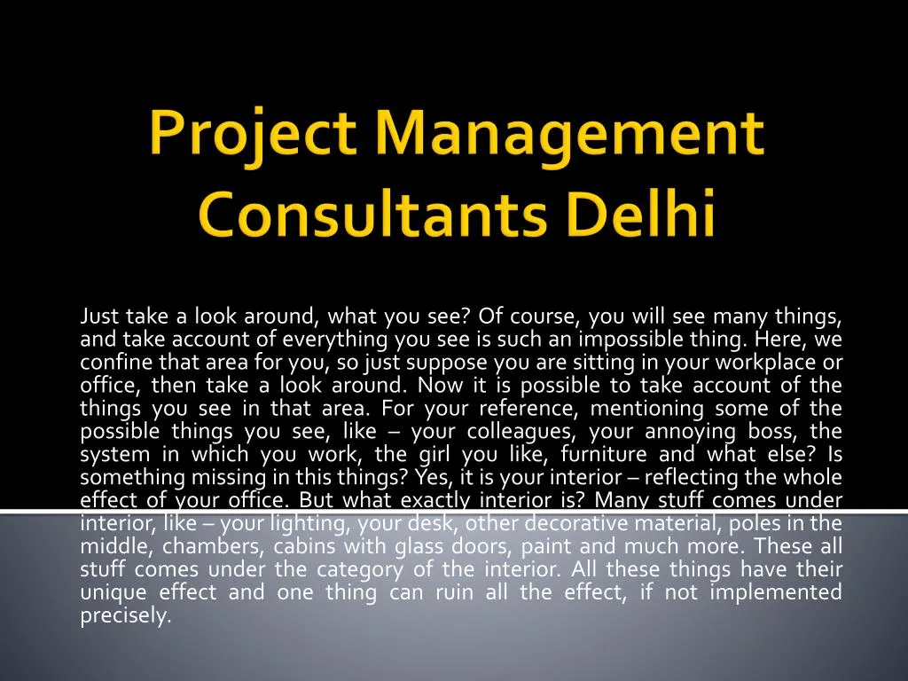 project management consultants delhi n.