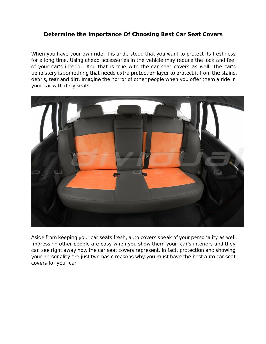Ppt Determine The Importance Of Choosing Best Car Seat Covers Choosing Best Car Seat Covers