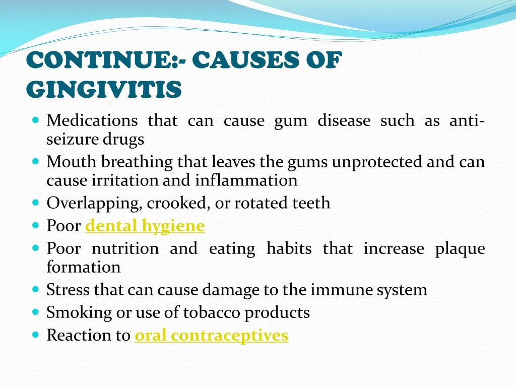 PPT Gingivitis (Mild Gum Disease) PowerPoint Presentation ID7464288