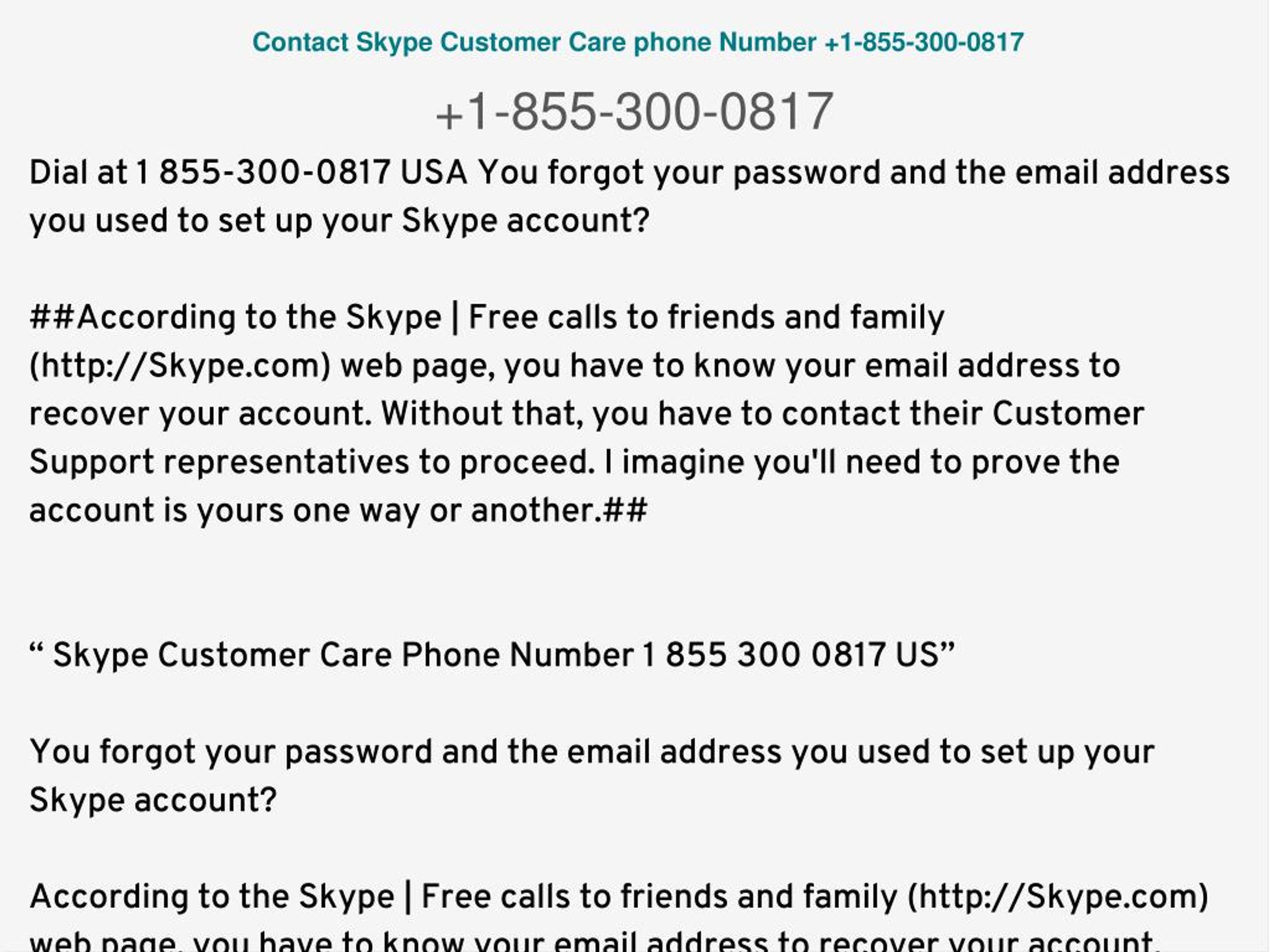 skype phone number free