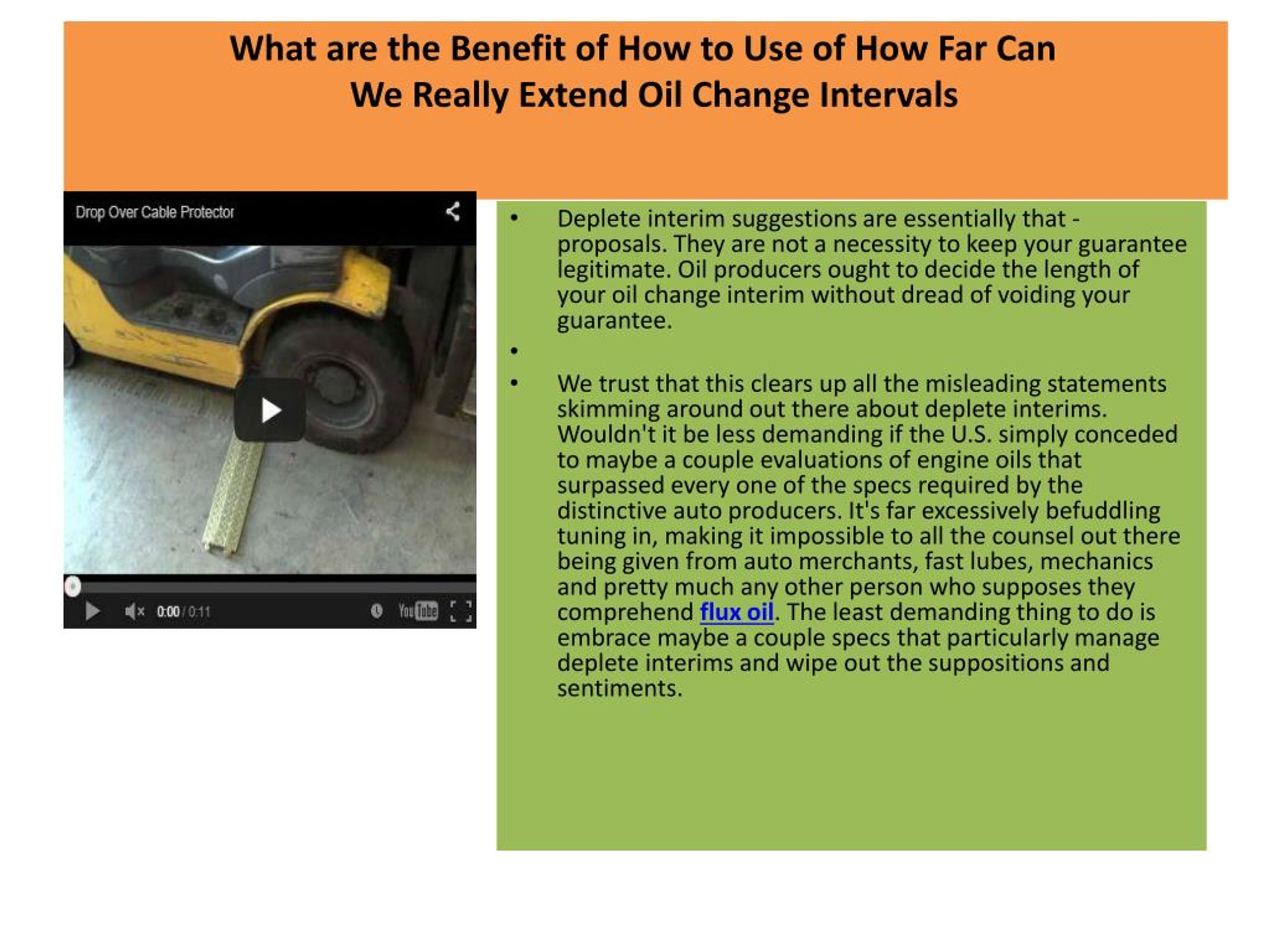 PPT - How Far Can We Really Extend Oil Change Intervals PowerPoint ...