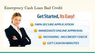 emergency cash loan bad credit