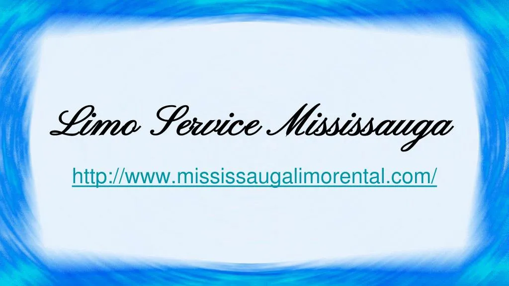 limo service mississauga n.