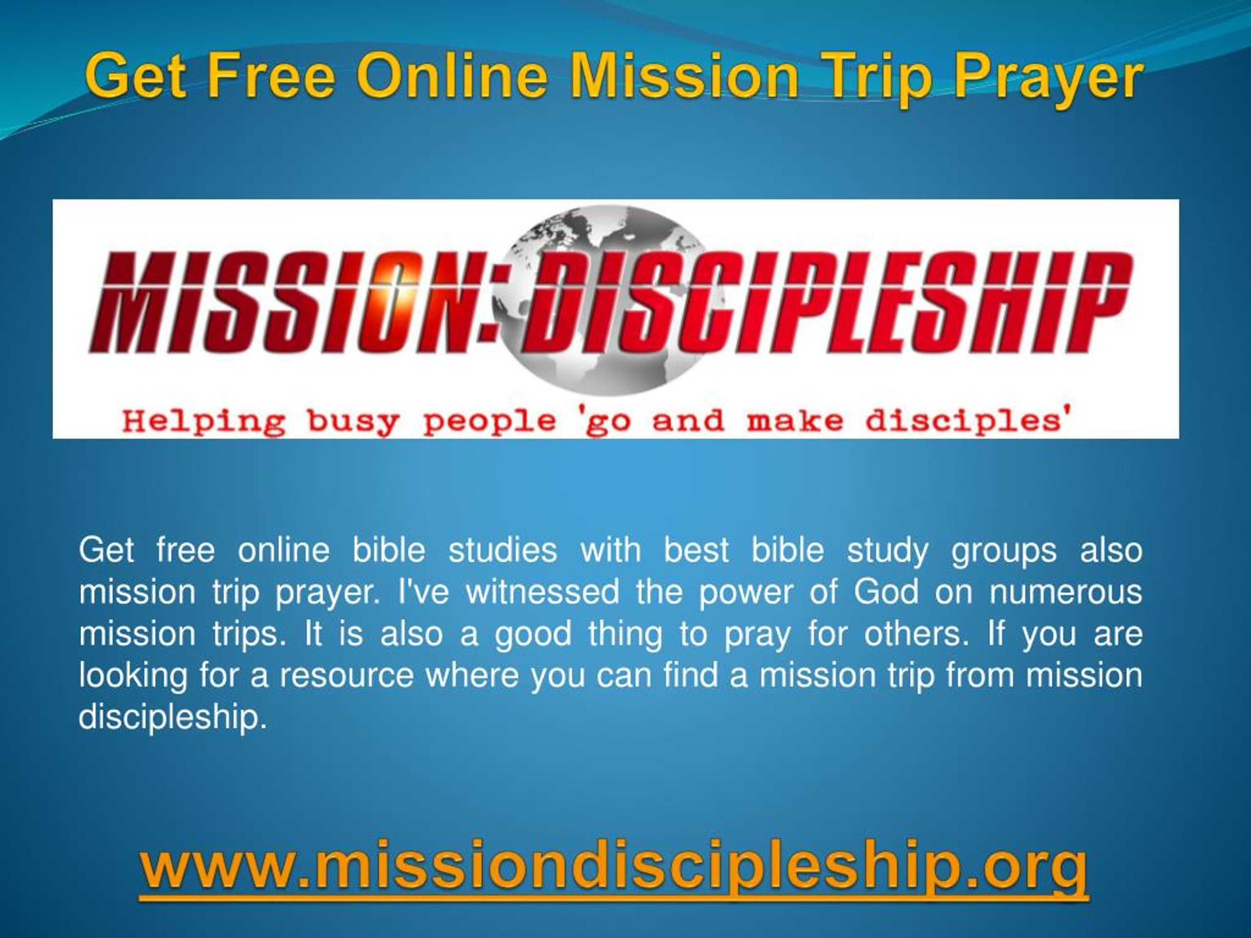 Ppt Get Free Online Mission Trip Prayer Powerpoint Presentation Free Download Id 7468236